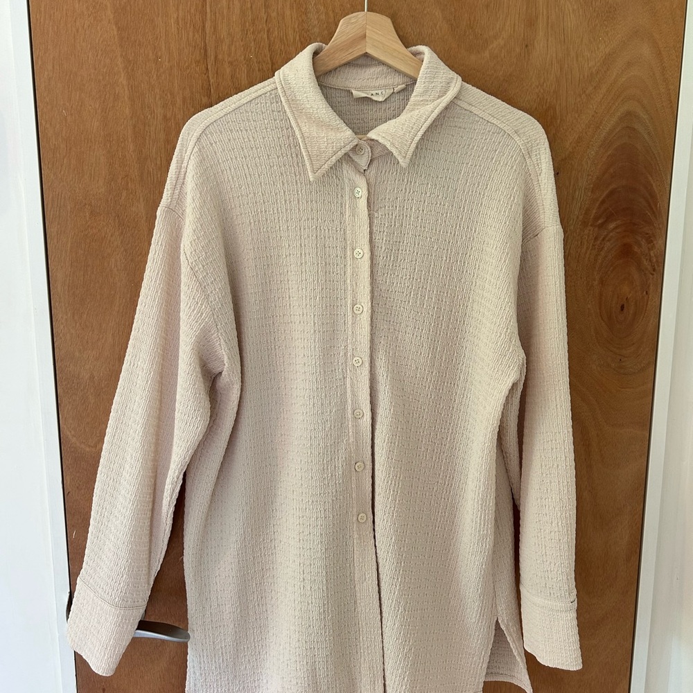 Women's Cream Button Down Shirt